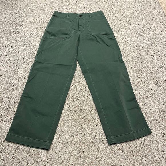 NWT Madewell The Taper Leg Utility Pant Green Sz 4 Casual Fall Preppy - Picture 1 of 7
